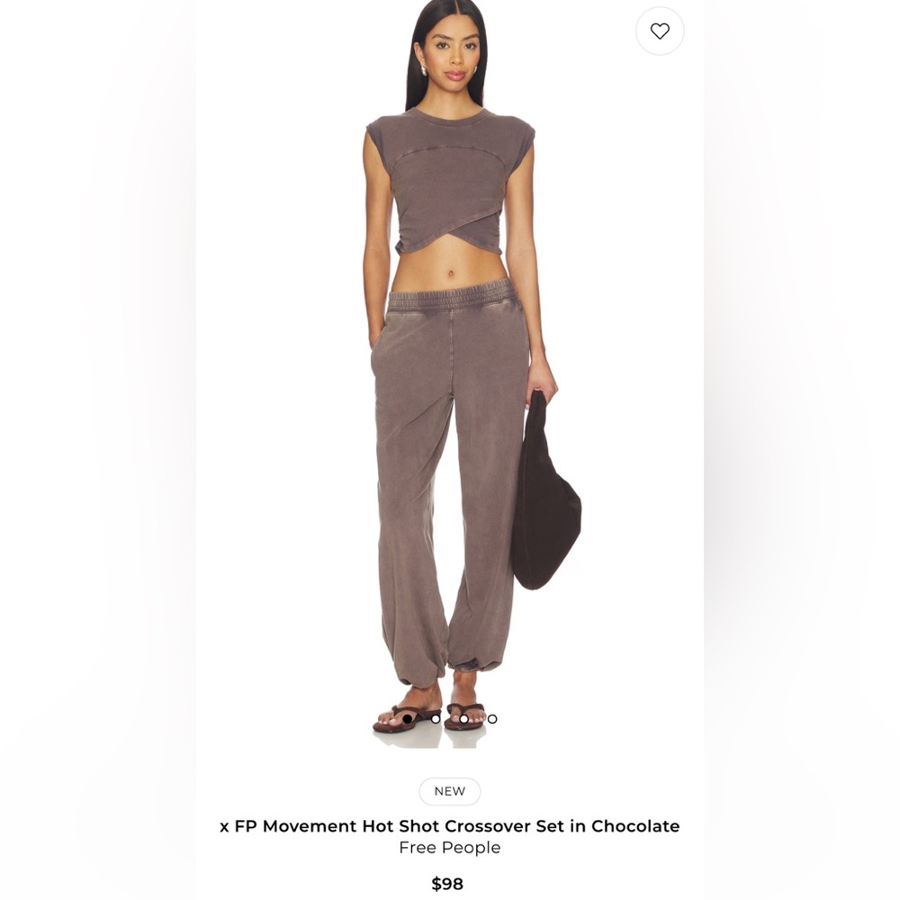 FP Movement by Free People Chocolate Brown Track Joggers
